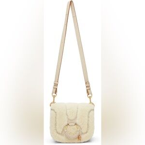 See by Chloé Off-White Shearling Hana Bag